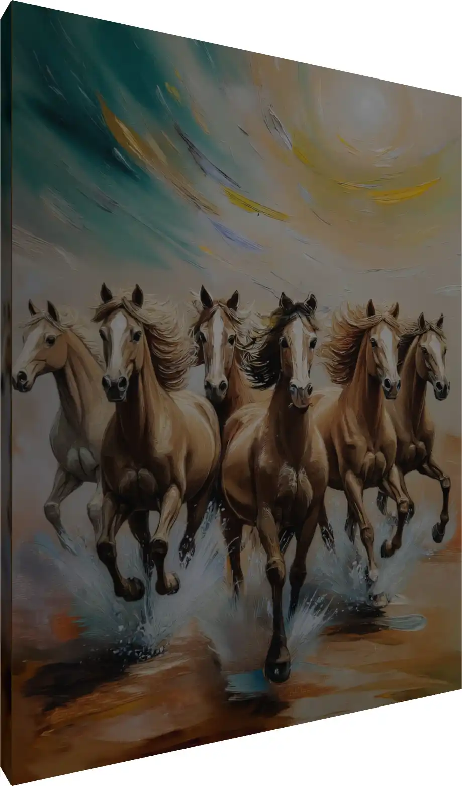 Vastu Seven Horses Portrait Canvas | PrintPosters.in